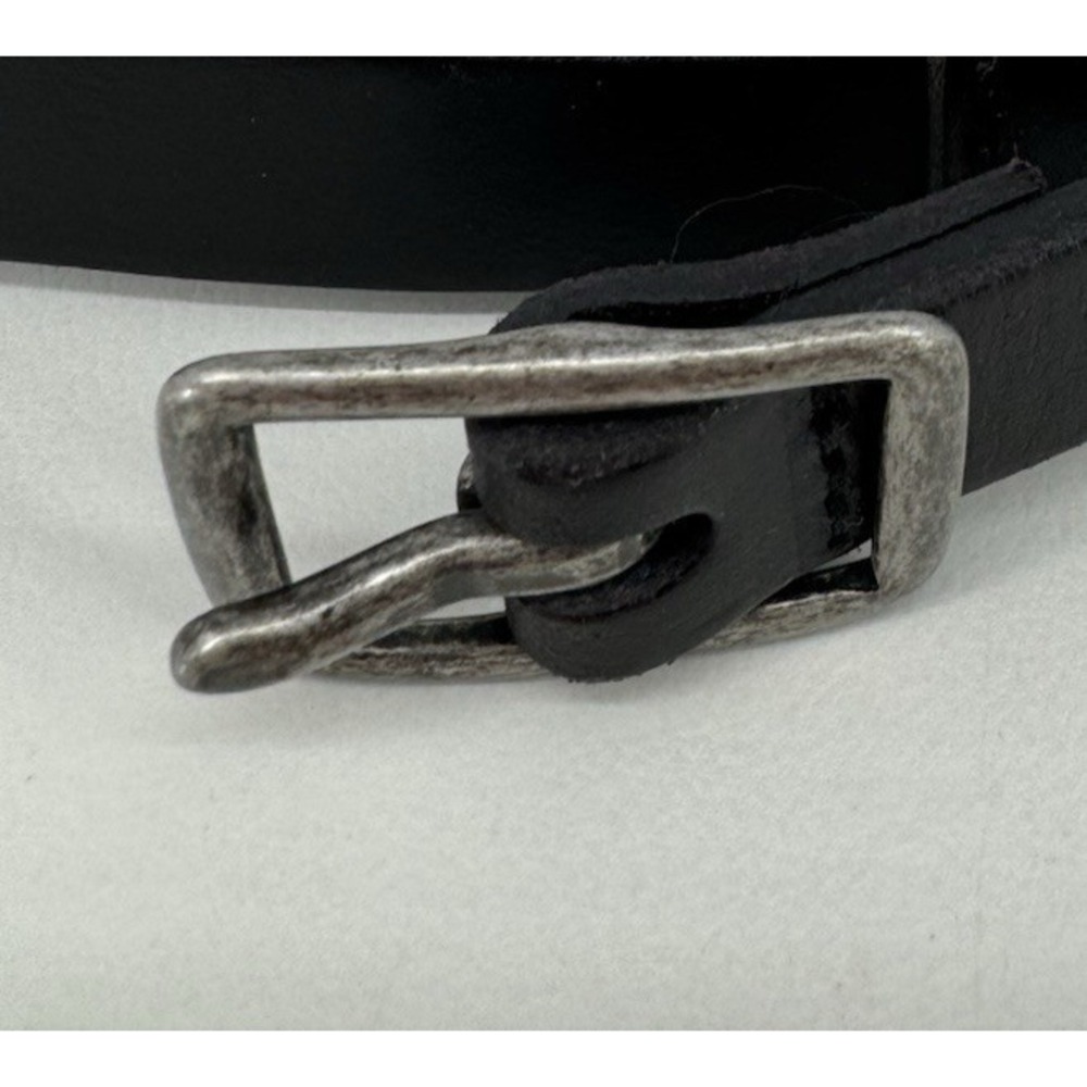 J.Jill Black Genuine Leather Wrap Belt 78" Double Loop Skinny Adjustable - Picture 9 of 9